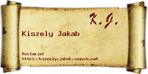 Kiszely Jakab névjegykártya